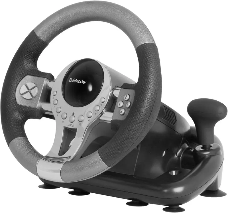 Volan gaming Defender Forsage GTR (Black/Silver) - 3
