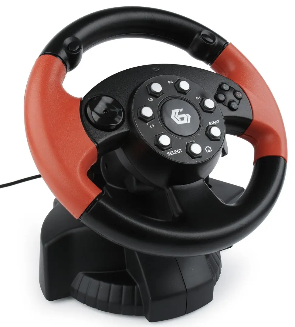 Игровой руль с педалями Gembird STR-MV-02 (Black/Red) - 2