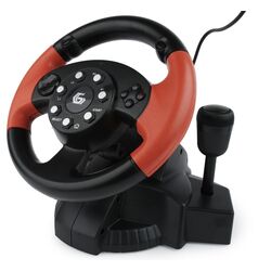 Игровой руль с педалями Gembird STR-MV-02 (Black/Red)