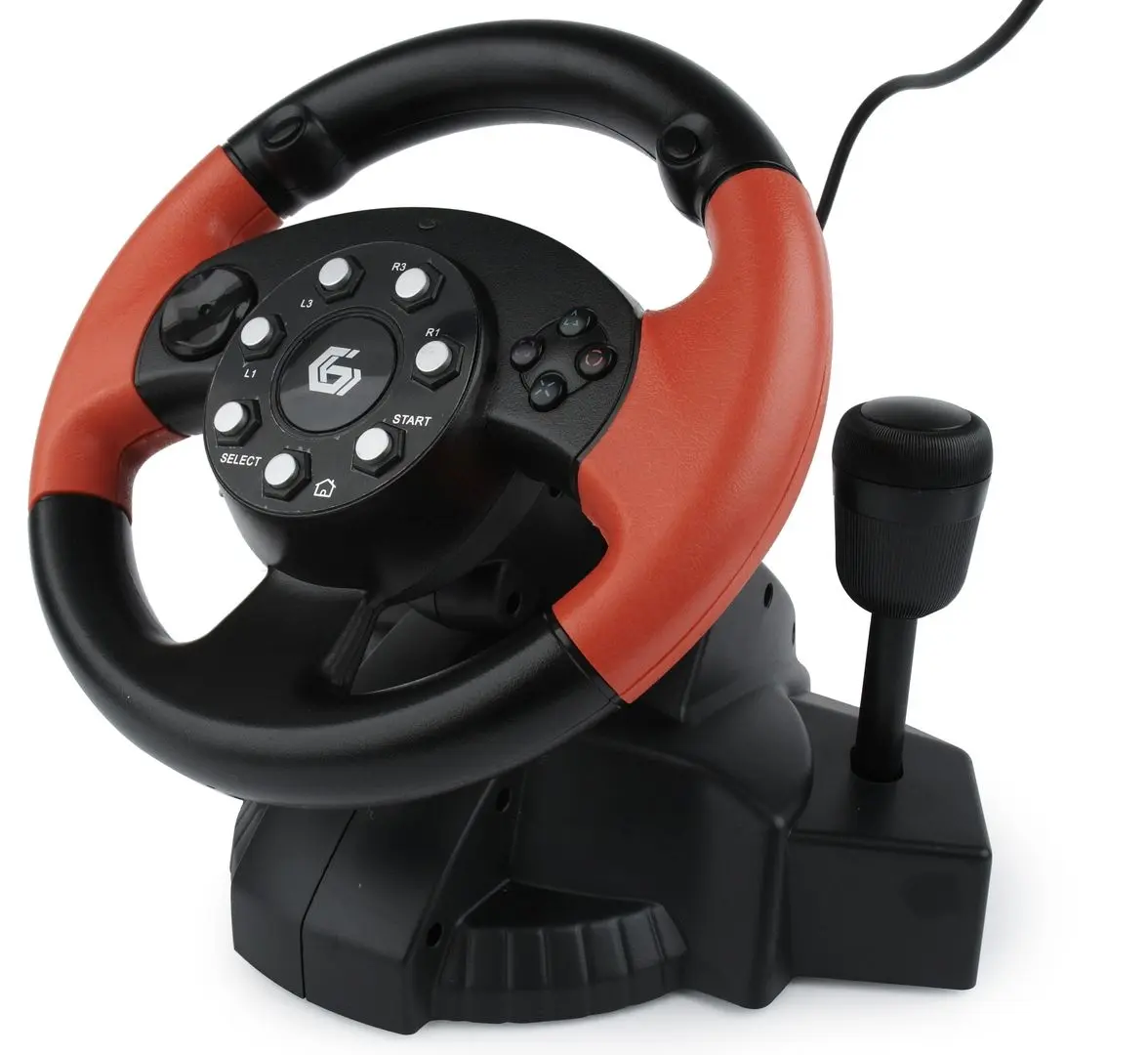 Игровой руль с педалями Gembird STR-MV-02 (Black/Red)