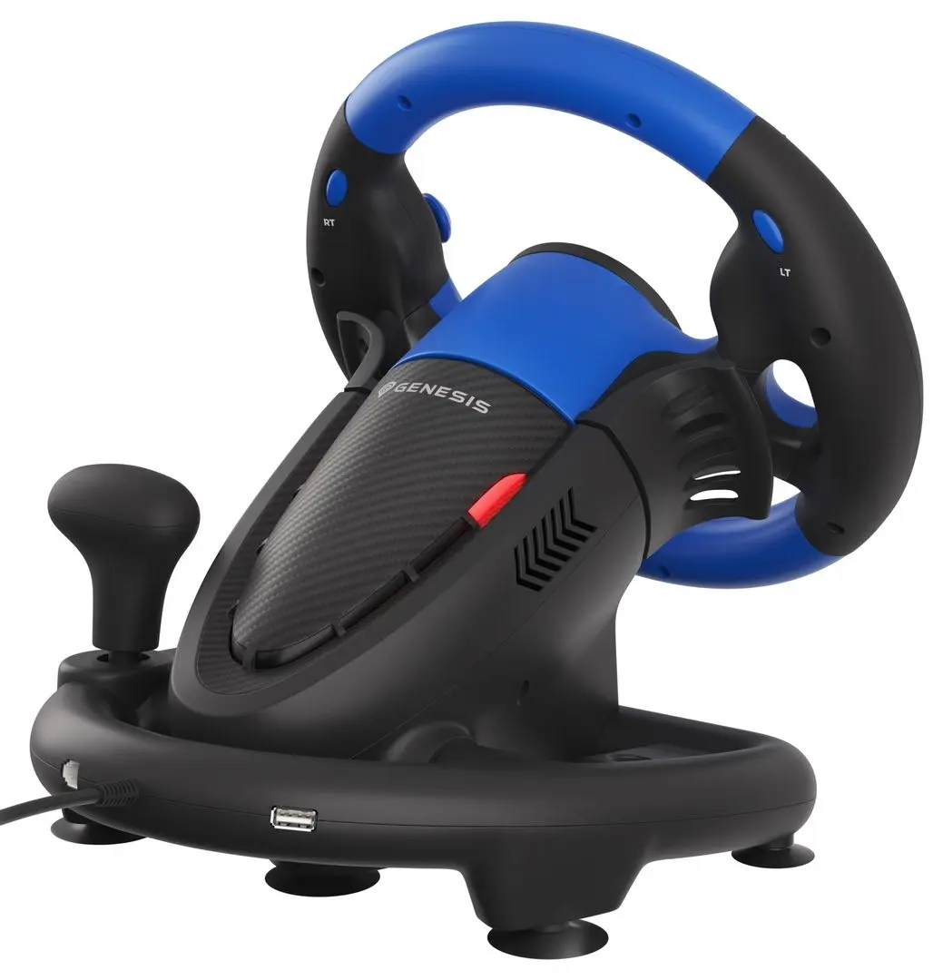 Игровой руль с педалями Genesis Seaborg 350 (Black/Blue) - 4