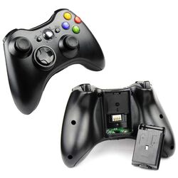 Беспроводной геймпад Microsoft Xbox 360 Wireless Controller (Black/Glossy Black) Thumb