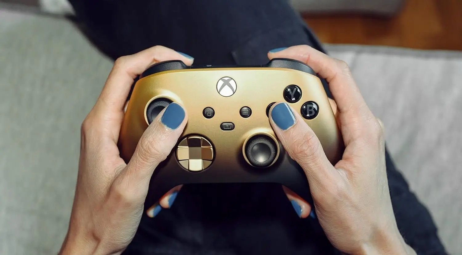 Беспроводной геймпад Microsoft Xbox (Gold Shadow)