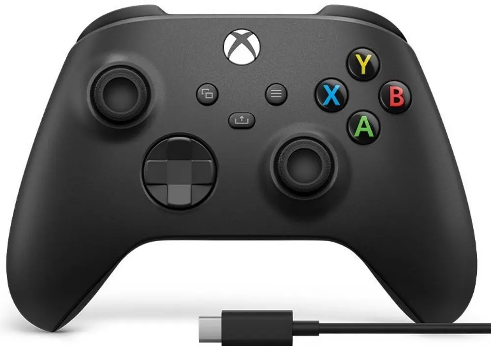 Gamepad fara fir Microsoft Xbox One + Сable (Black) - 2