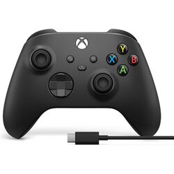 Gamepad fara fir Microsoft Xbox One + USB-C Сable (Black)