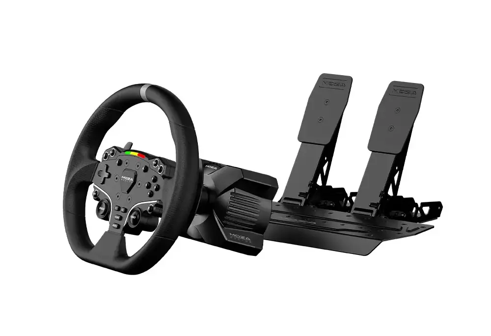 Volan gaming cu pedale Moza R3 Racing for PC (Black)