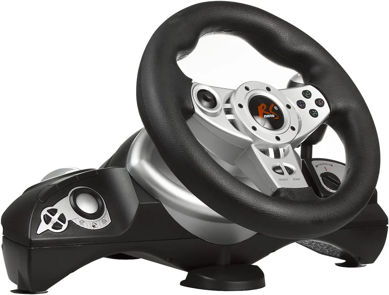 Volan pentru jocuri cu pedale NanoRS RS700 (Black/Silver) - 2