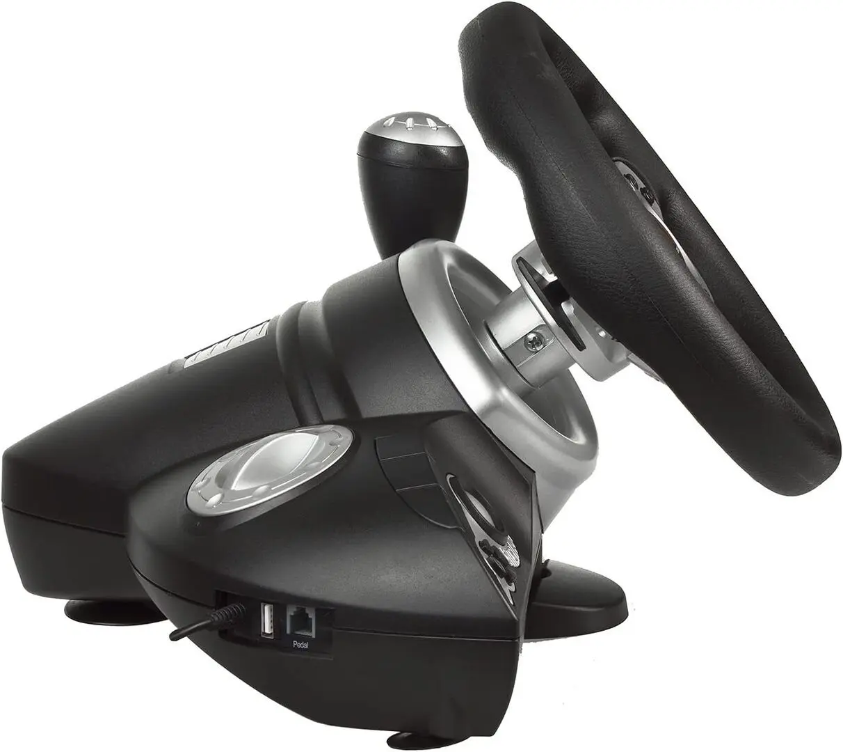 Volan pentru jocuri cu pedale NanoRS RS700 (Black/Silver) - 3