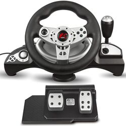 Volan pentru jocuri cu pedale NanoRS RS700 (Black/Silver)