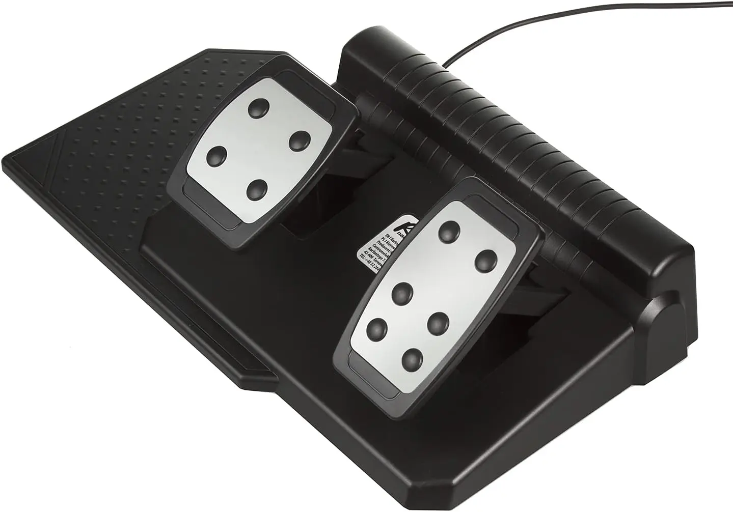 Volan pentru jocuri cu pedale NanoRS RS700 (Black/Silver) - 4