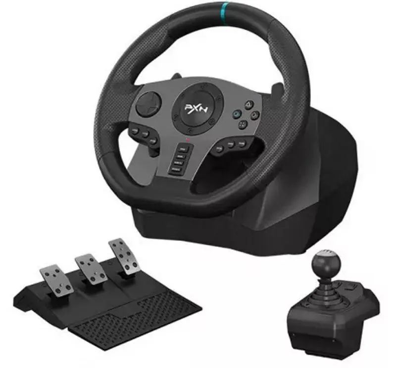 Игровой руль с педалями PXN V9 (Black) - 2