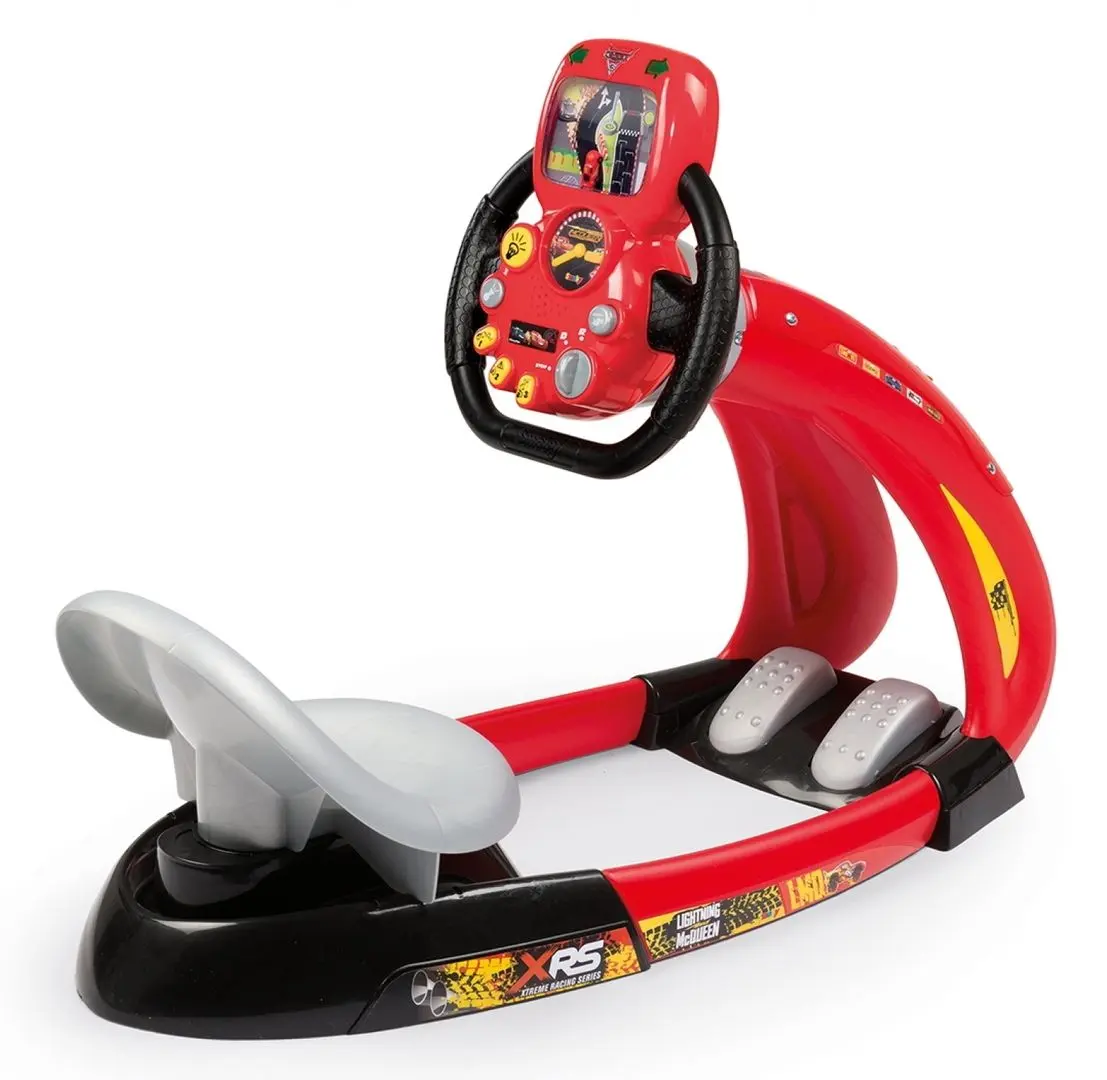 Детский симулятор вождения Smoby Cars V8 370215 (Red/Black)