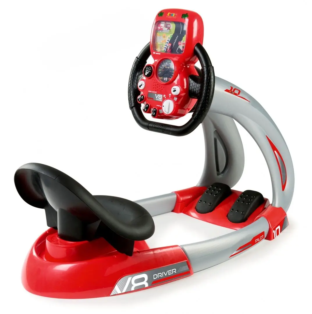 Детский симулятор вождения Smoby Pilot V8 370206 (Red/Grey)