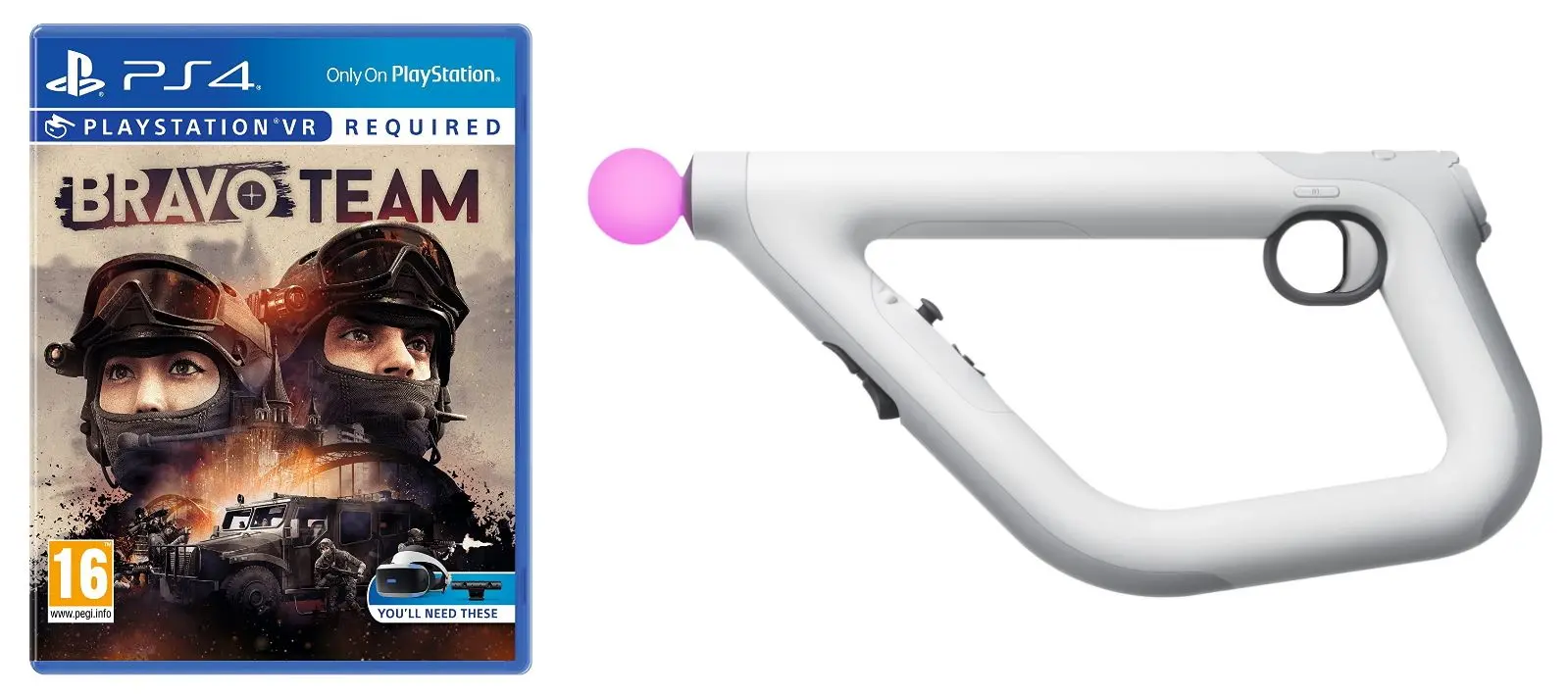 Контроллер прицеливания Sony PlayStation VR Aim + Bravo Team (White)