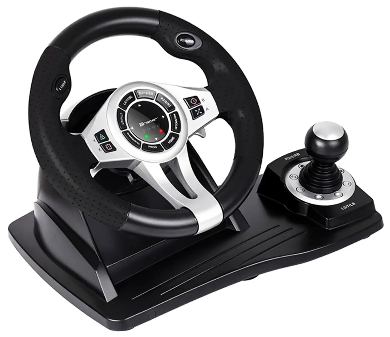 Volan pentru jocuri cu pedale 4in1 Tracer Roadster (Black)