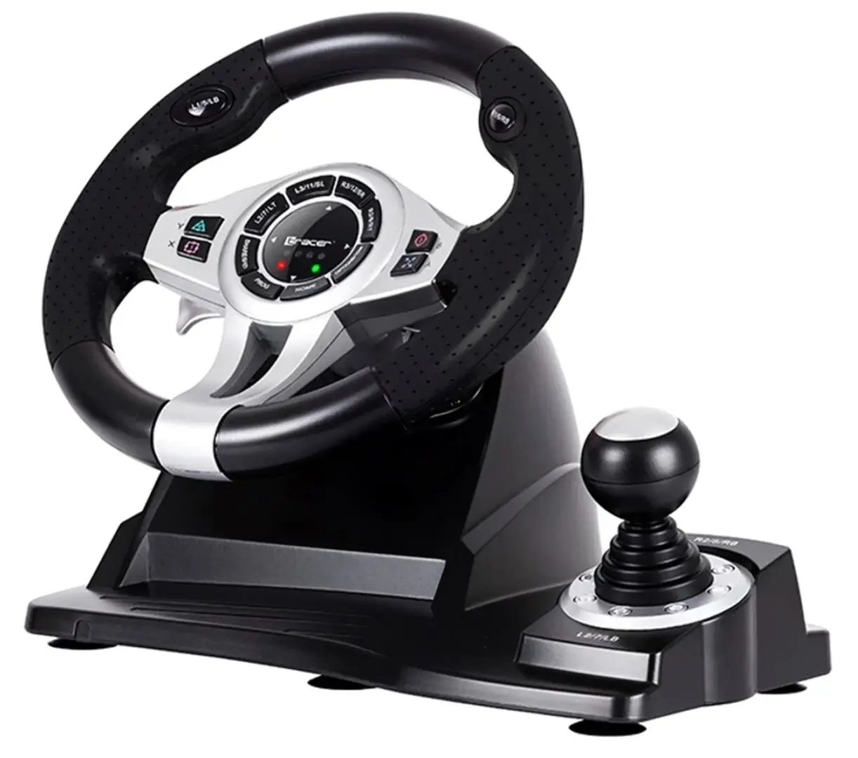 Volan pentru jocuri cu pedale 4in1 Tracer Roadster (Black)