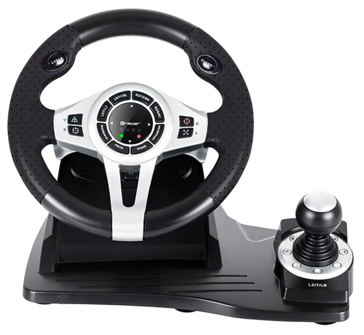 Volan pentru jocuri cu pedale 4in1 Tracer Roadster (Black)