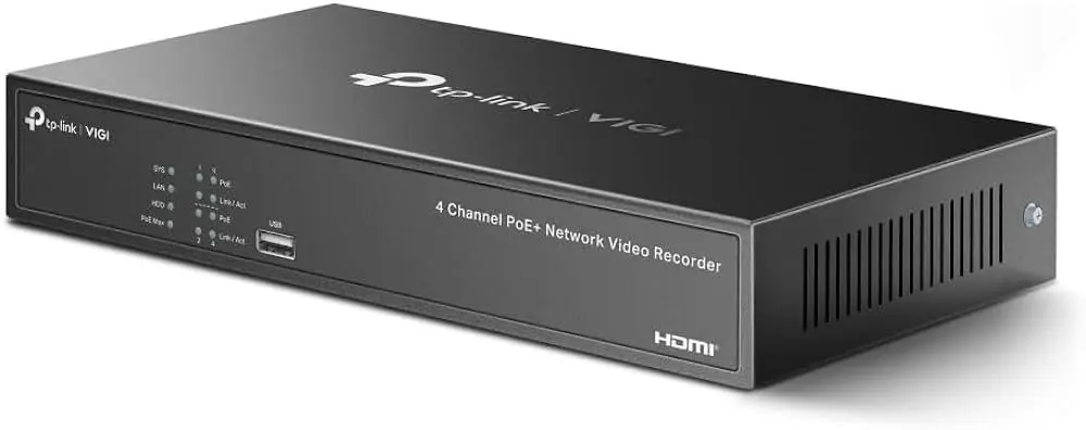 IP videoregistrator TP-Link VIGI NVR1004H-4P (Black)