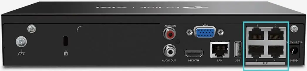 IP videoregistrator TP-Link VIGI NVR1004H-4P (Black)