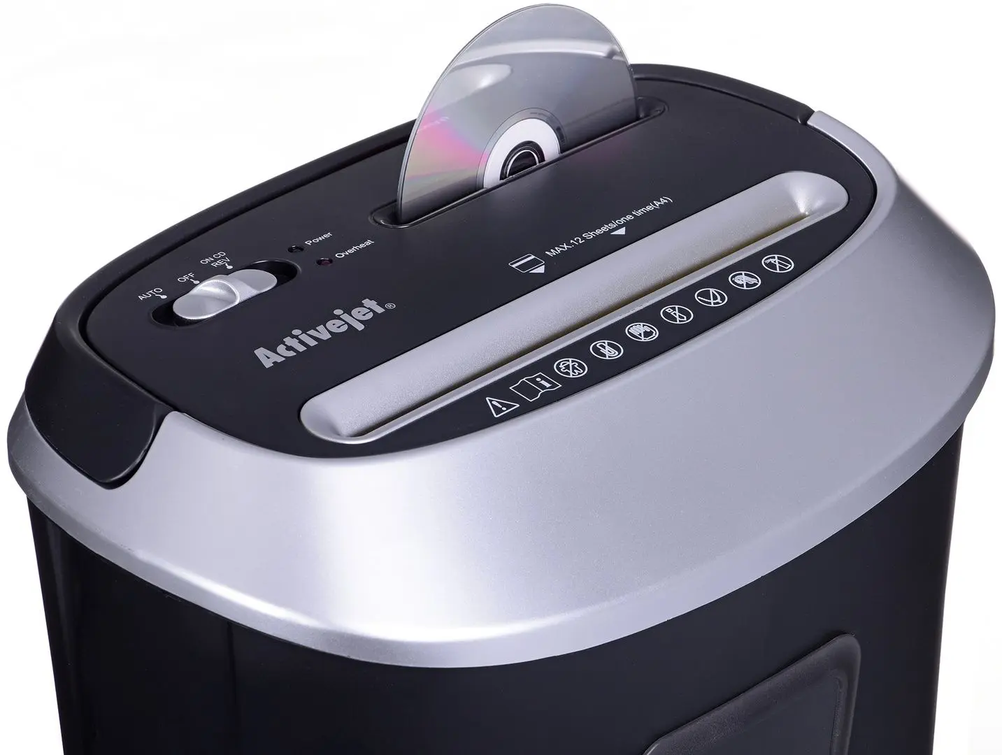 Distrugator de documente Activejet ASH-1201D (Black) - 3