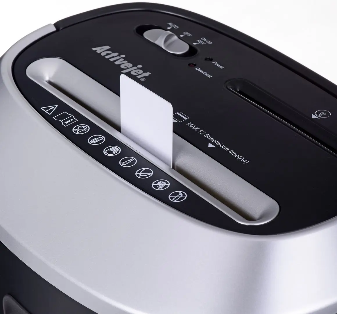 Distrugator de documente Activejet ASH-1201D (Black) - 4