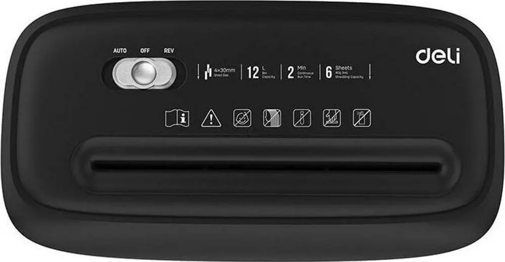 Distrugator de documente Deli E9945 12L (Black) - 6