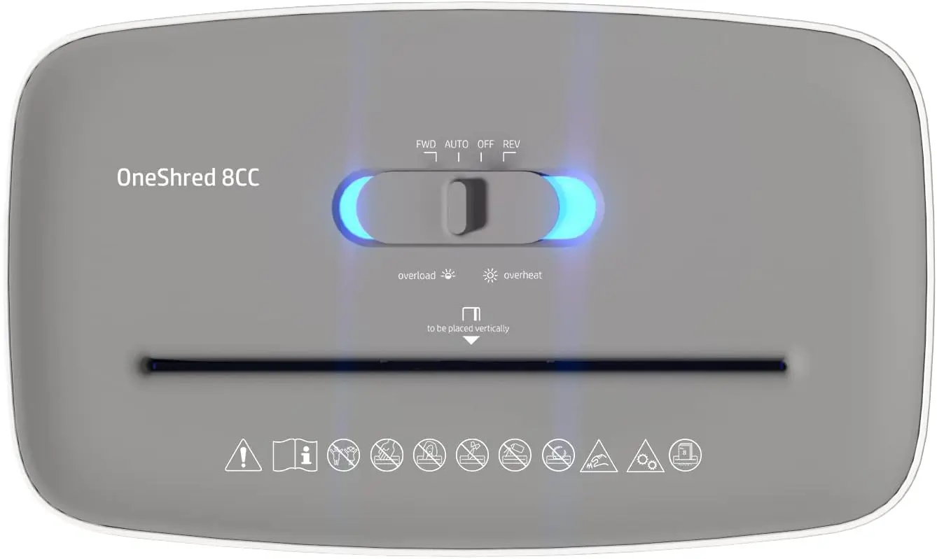 Шредер HP OneShred 8CC (White/Grey)
