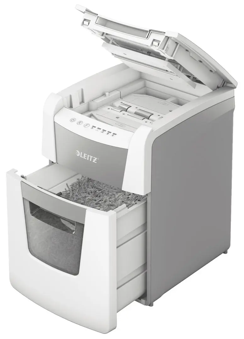 Distrugator de documente Leitz IQ Autofeed 80110000 (White/Grey)