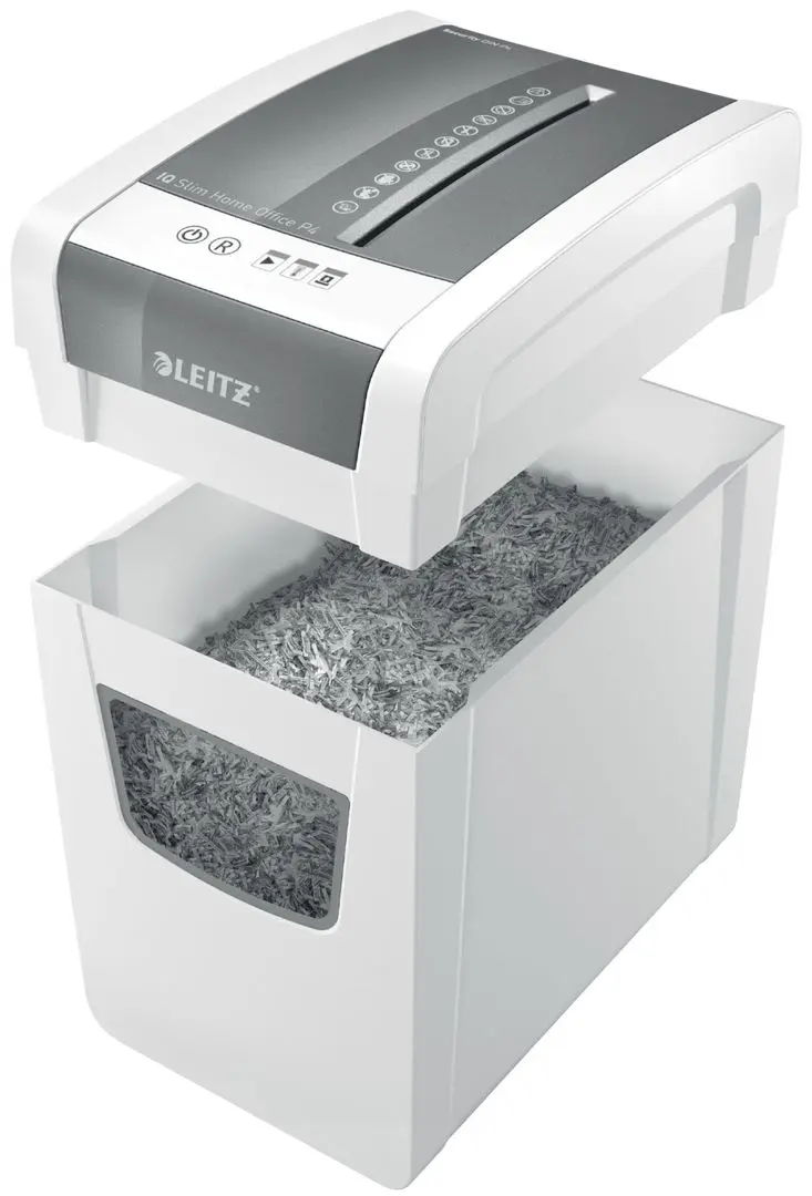 Distrugator de documente Leitz IQ Slim 80010000 (White/Grey) - 3