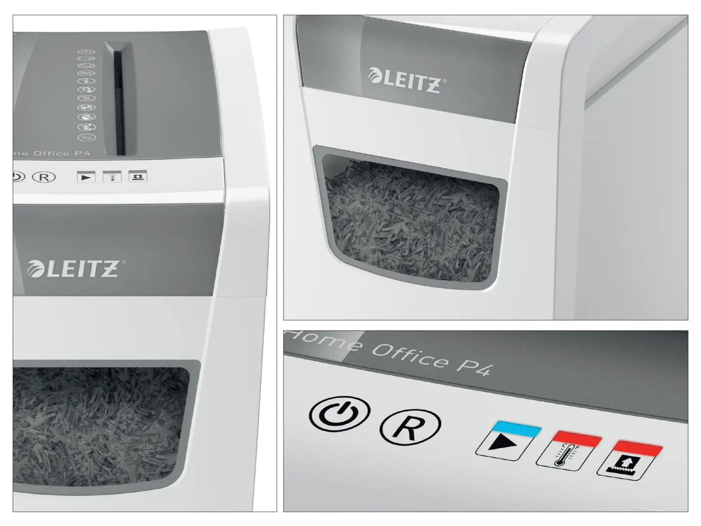 Distrugator de documente Leitz IQ Slim 80010000 (White/Grey) - 4