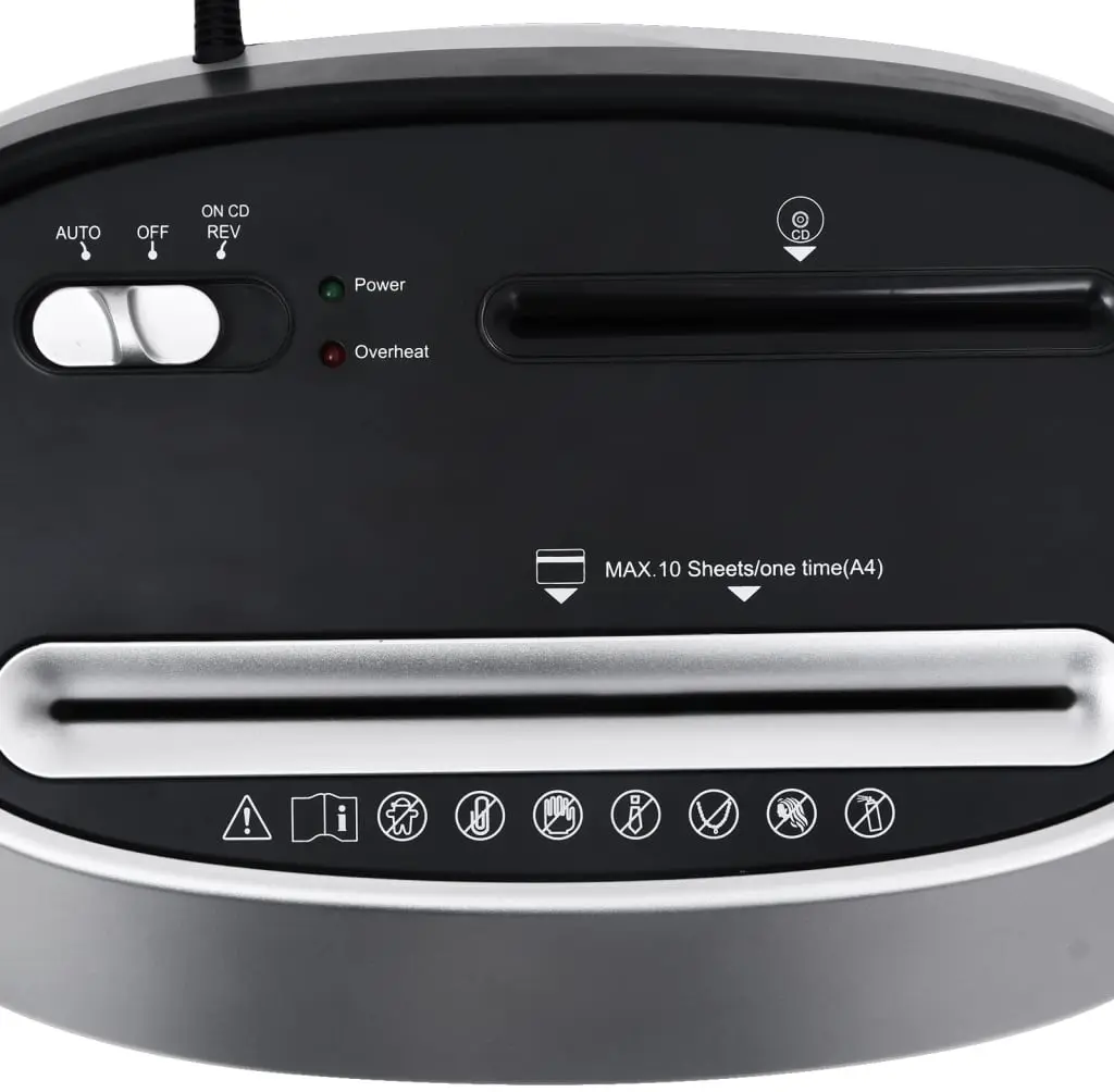 Шредер VidaXL 51552 (Black) - 7