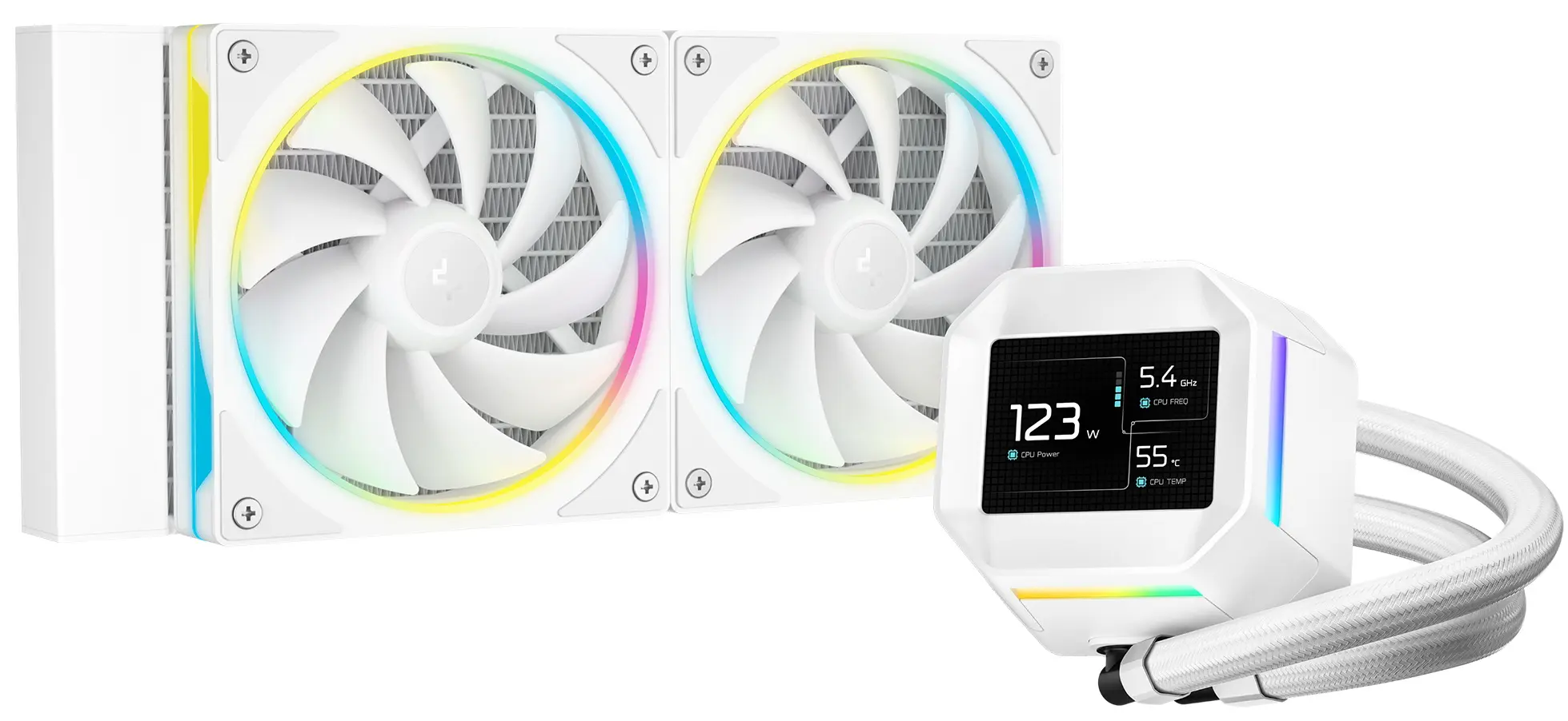 Система жидкостного охлаждения DeepCool LM240 WH (White)