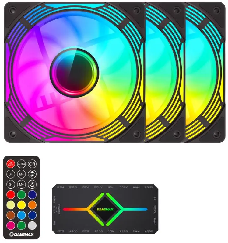 Set ventilatoare GameMax KF300 (Black)