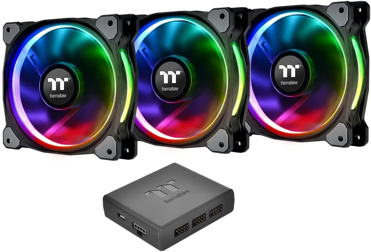 Set ventilatoare Thermaltake Riing Plus 12 RGB 3Pack (CL-F053-PL12SW-A)