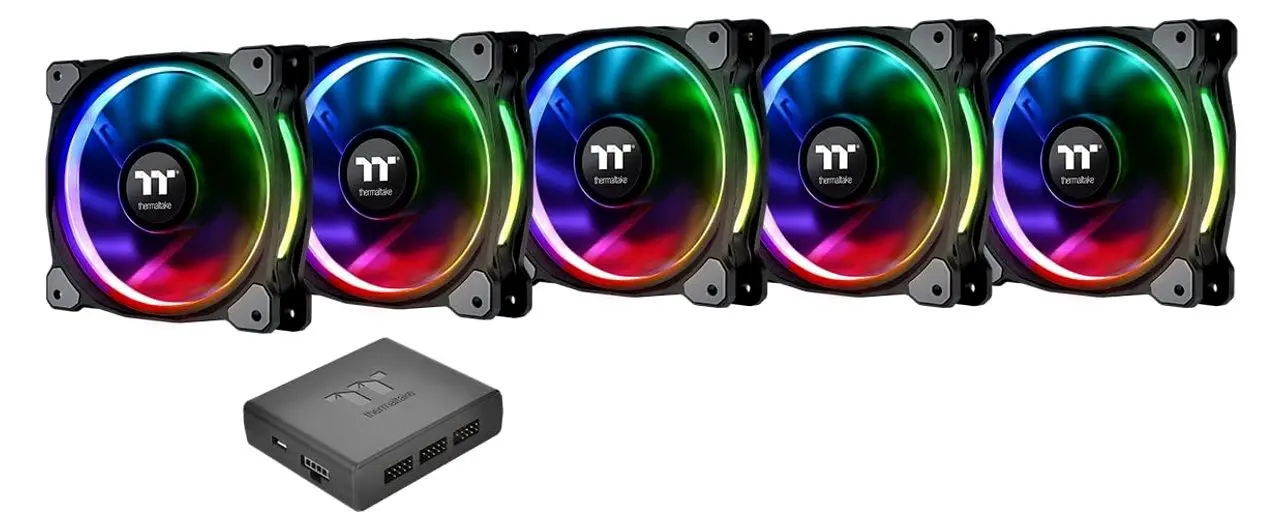 Set ventilatoare Thermaltake Riing Plus 14 RGB 5Pack (CL-F057-PL14SW-A) - 2