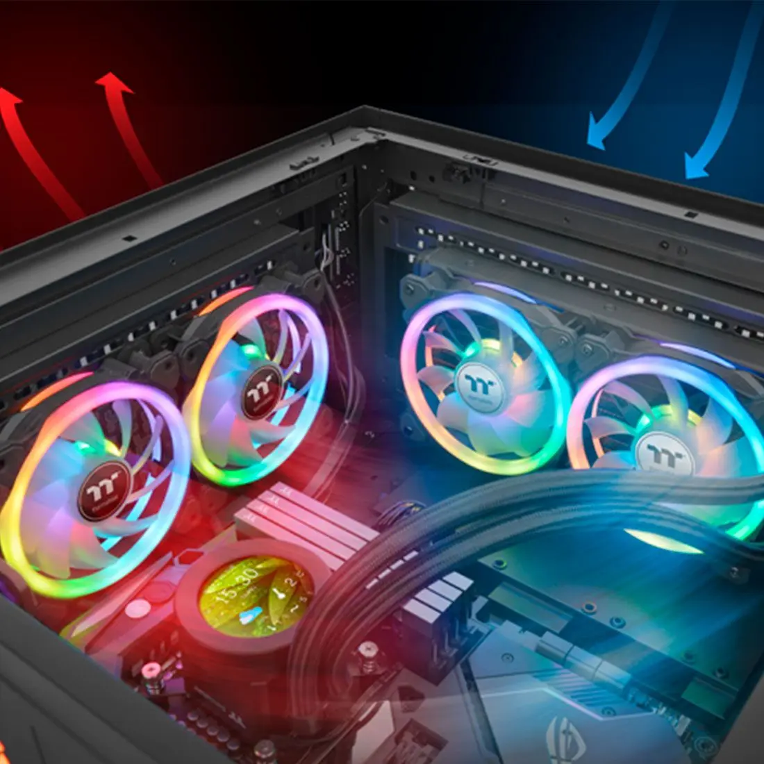 Комплект вентиляторов Thermaltake Swafan 12 RGB (CL-F137-PL12SW-A) - 3