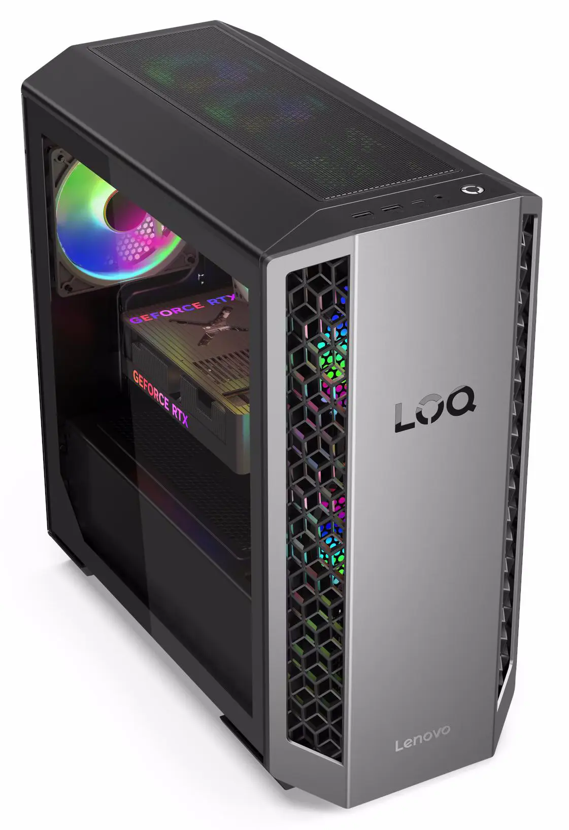 Системный блок Lenovo LOQ Tower 26ADR10 Ryzen 7 8745HX 32GB/1TB NoOS (Luna Gray/Eclipse Black) - 4