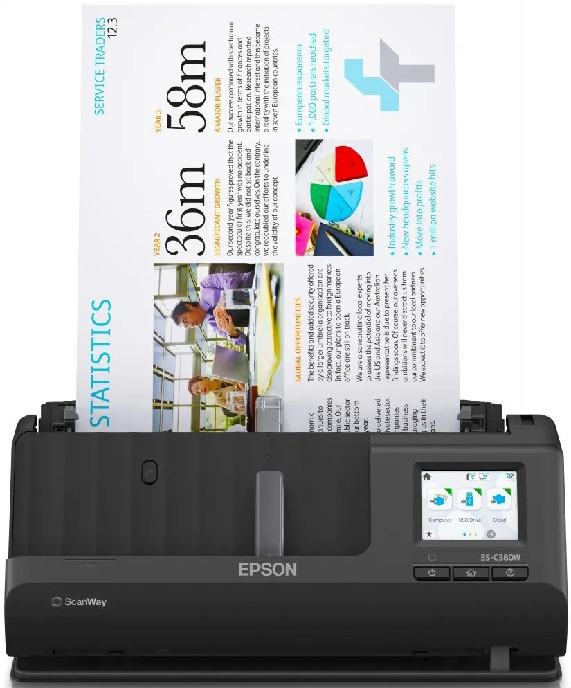 Scanner Epson ES-C380W (Black)