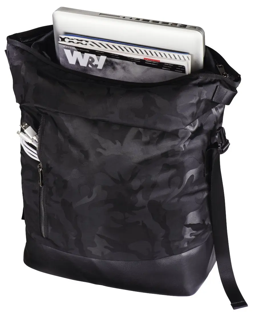 Rucsac pentru laptop Hama Roll-Top Mission Camo 15.6