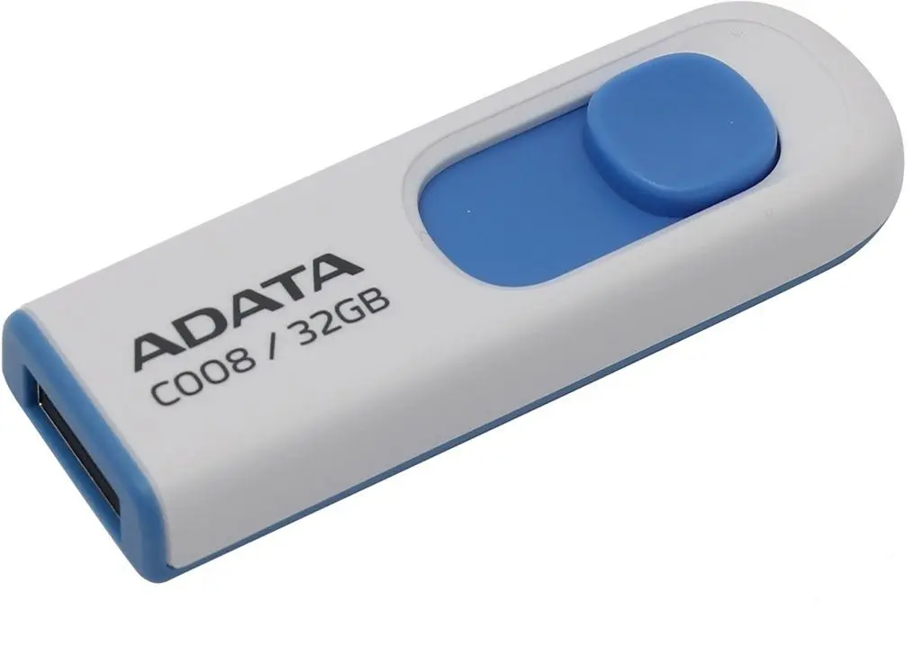 USB flash drive Adata AC008-32G-RWE 32GB (White/Blue) - 2