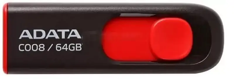 USB flash drive ADATA C008 2.0 64GB (Black/Red) - 2