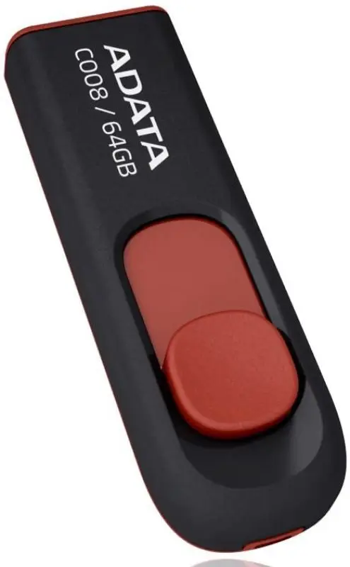 USB flash drive ADATA C008 2.0 64GB (Black/Red)