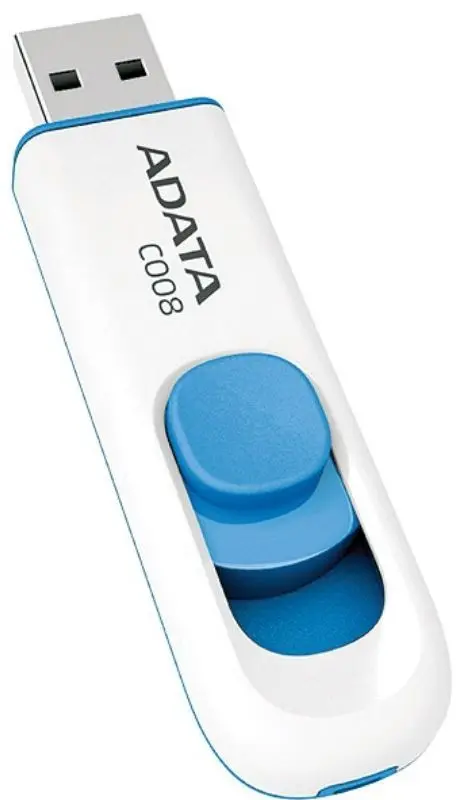 USB flash drive ADATA C008 2.0 64GB (White/Blue)