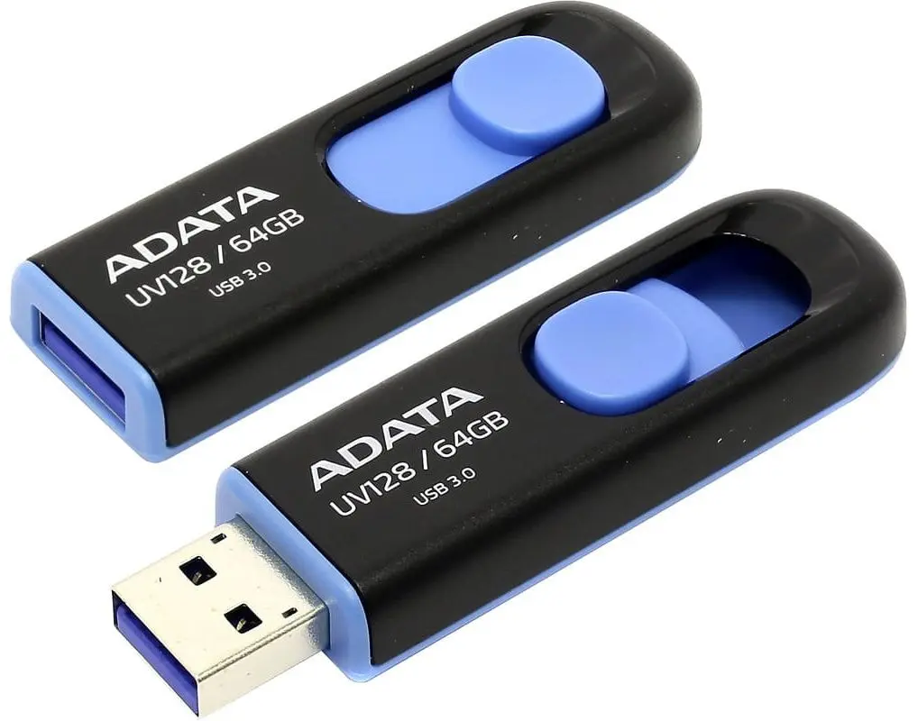 USB flash drive Adata UV128 3.0 64GB (Black/Blue) - 2