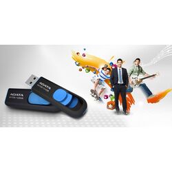 USB flash drive Adata UV128 3.0 64GB (Black/Blue) Thumb