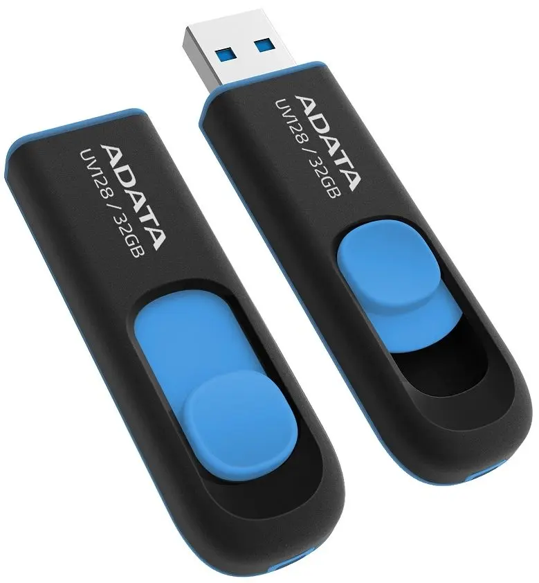 USB flash drive ADATA UV128 3.1 64Gb (Black/Blue) - 2