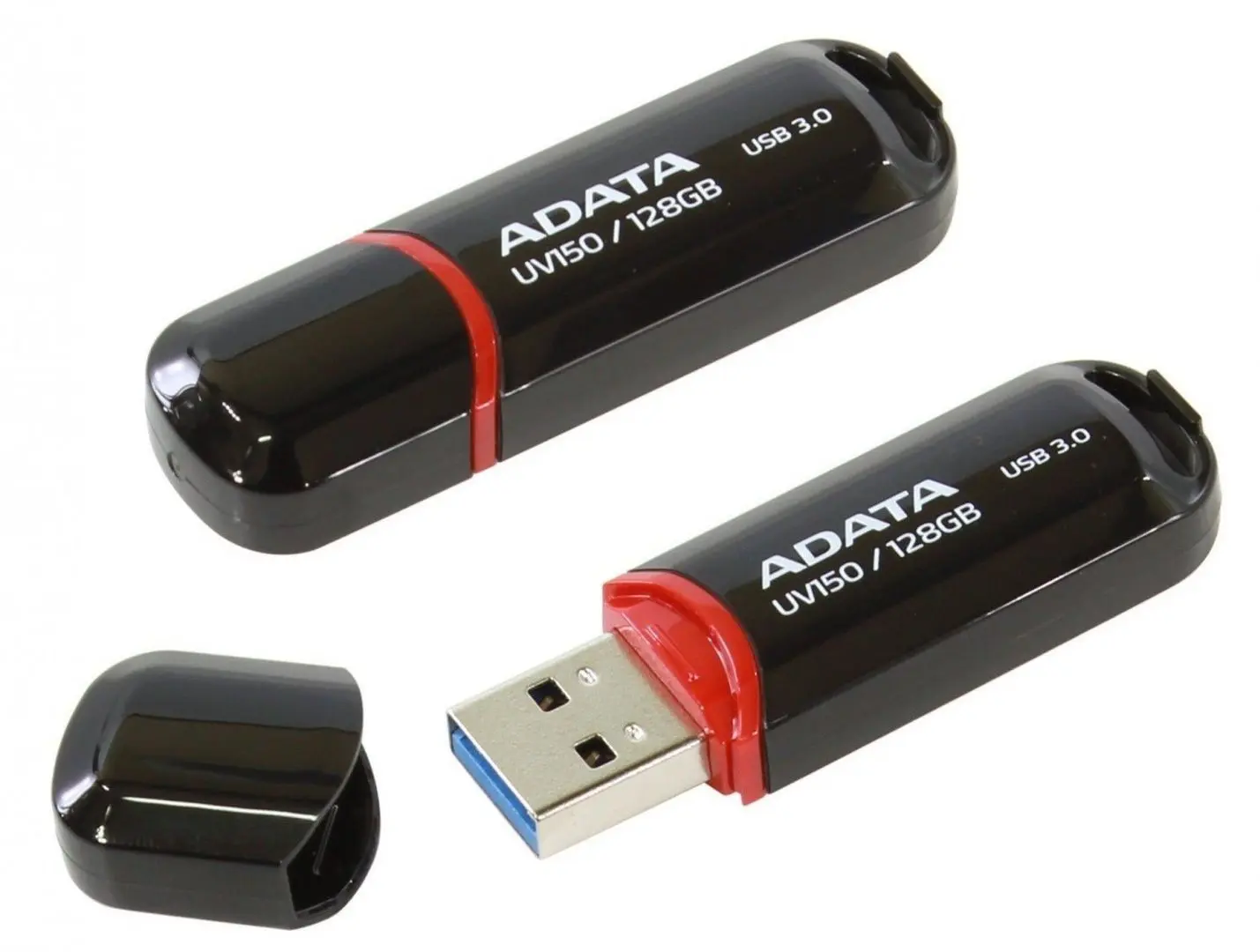 USB flash drive ADATA UV150 3.0 128Gb Black (AUV150-128G-RBK) - 3