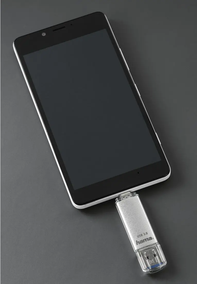 USB flash накопитель Hama C-Laeta 3.1 64GB (Silver) - 3