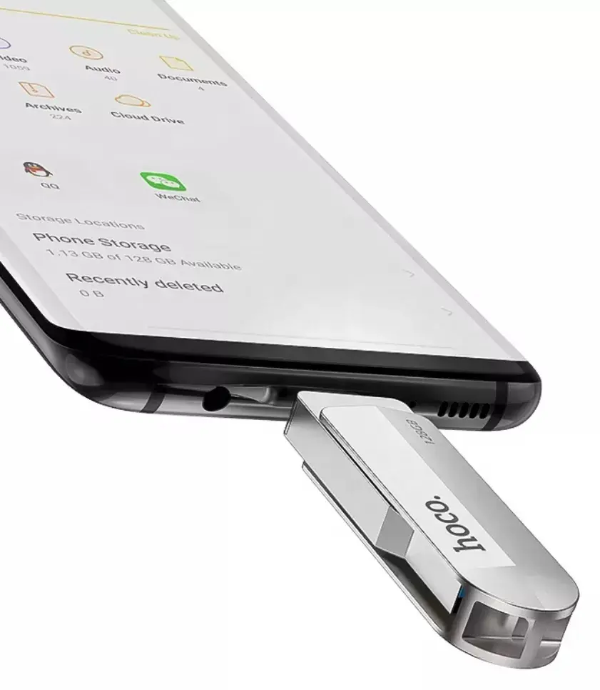USB flash накопитель Hoco UD10 Wise 128GB (Silver)