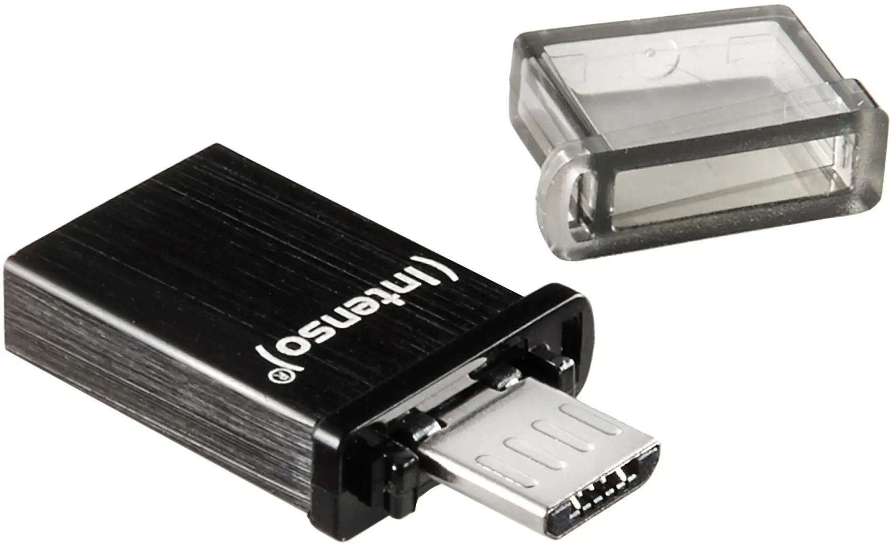 USB flash накопитель + Micro USB Intenso Mini Mobile Line 2.0 8Gb (Anthracite) - 2